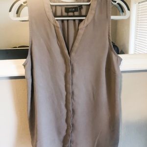 Taupe button down blouse